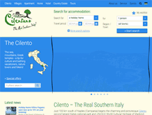 Tablet Screenshot of cilento-travel.com